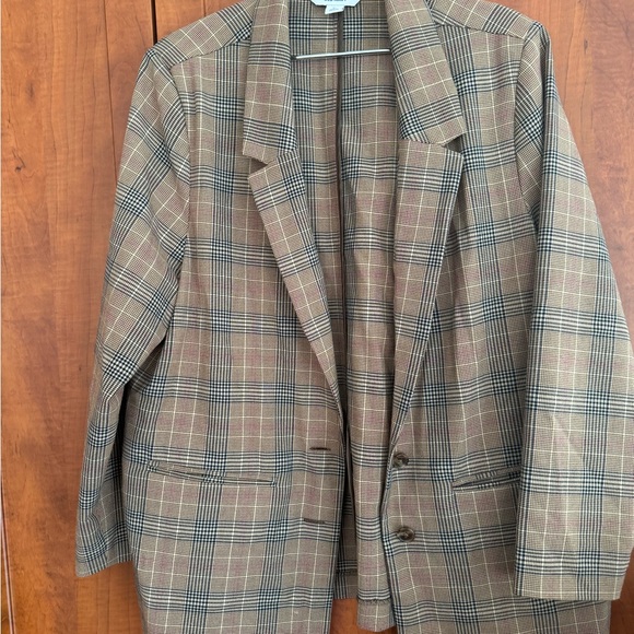 Old Navy Other - Old Navy - Brown Plaid Relaxed Blazer and Wide-Leg Trouser Pants - XLarge